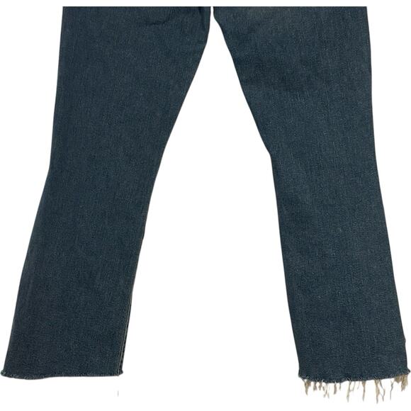 MOTHER The Insider Crop Step Fray Denim Jeans In Shoot To Thrill Wash Size 30”. - Picture 7 of 16